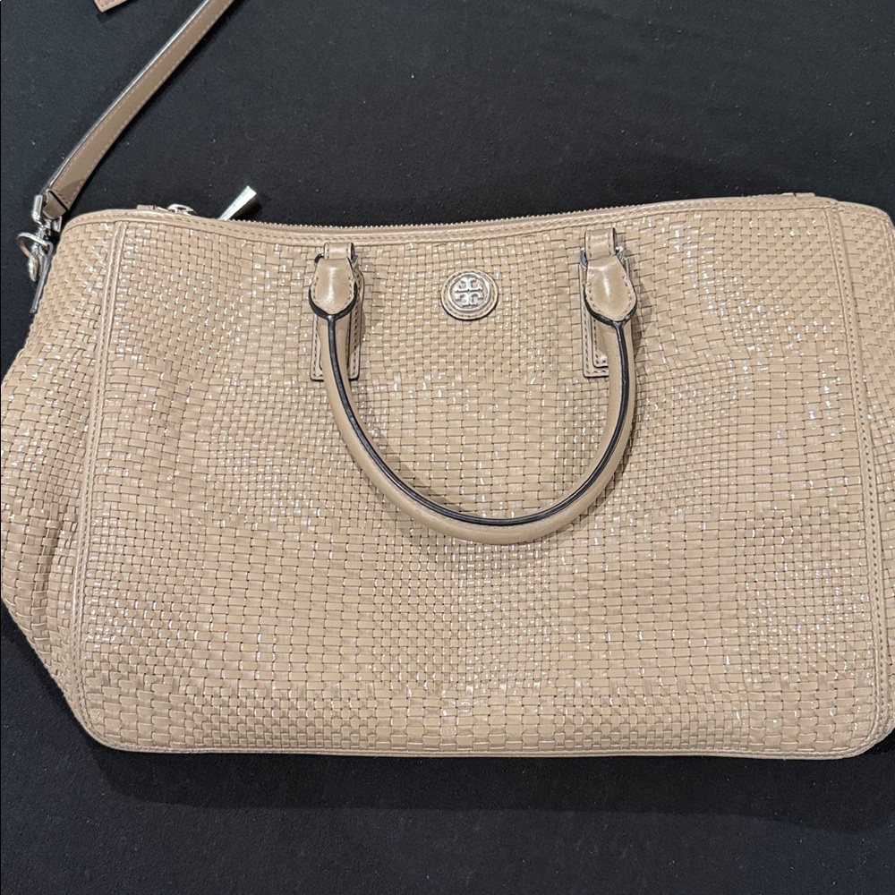Tory Burch Elegant Taupe Handbag